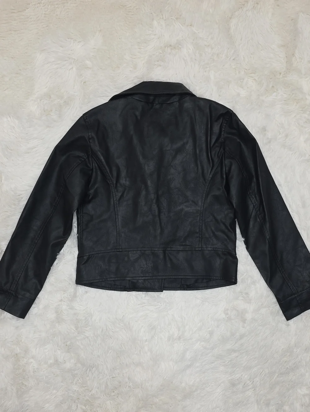 GAP - Kids Black Faux Leather Moto Jacket. Size 8. NWT